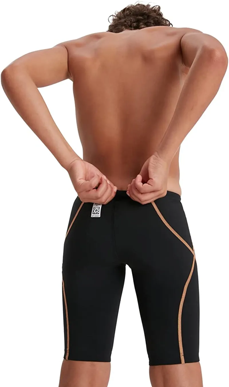 Speedo Boy's LZR Racer X Jammer Swimsuit Black/Gold-3